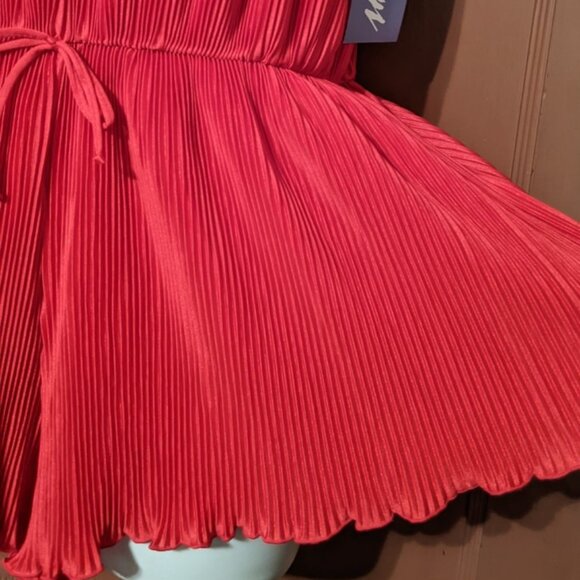 NWT!! RED VINTAGE VTG MISS ELAINE PLEATED TEDDY/ROMPER/BODYSUIT-MED-CLEARANCE!! - Picture 9 of 13